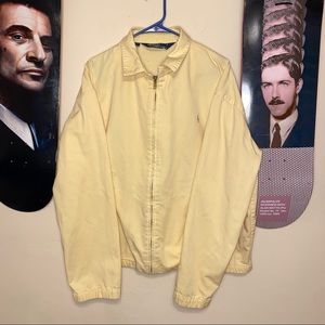 Vintage 90s Yellow Polo Harrington Jacket